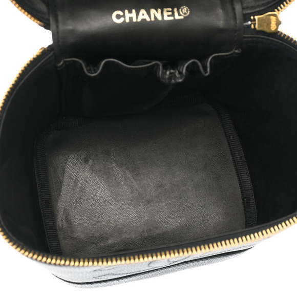 CHANEL Vanity Black Caviar Skin Handbag Bag Back - Picture 11 of 15